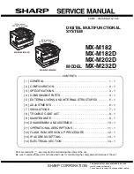 Предварительный просмотр 1 страницы Sharp MX-M182D Service Manual