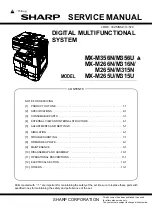 Sharp MX-M265N Service Manual preview