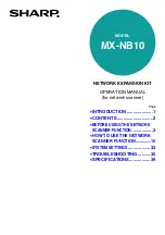 Sharp MX-NB10 Operation Manual preview