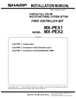 Sharp MX-PEX1 Installation Manual preview