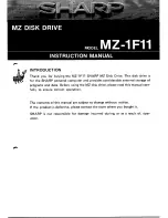 Preview for 1 page of Sharp MZ-1F11 Instruction Manual