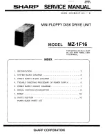 Preview for 1 page of Sharp MZ-1F16 Service Manual