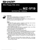 Предварительный просмотр 1 страницы Sharp MZ-1F19 Instruction Manual
