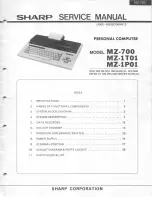 Sharp MZ-1P01 Service Manual preview