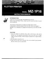 Sharp MZ-1P16 Instruction Manual preview