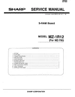 Sharp MZ-1R12 Service Manual preview