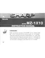 Sharp MZ-1X10 Instruction Manual preview