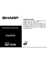 Sharp MZ-1X16 Operation Manual preview