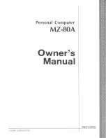 Preview for 3 page of Sharp MZ-80A Owner'S Manual