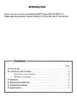 Предварительный просмотр 3 страницы Sharp MZ-80FD(K) Instruction Manual