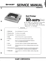 Предварительный просмотр 1 страницы Sharp MZ-80P5 Service Manual