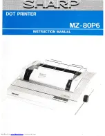 Предварительный просмотр 1 страницы Sharp MZ-80P6 Instruction Manual