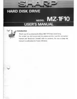 Sharp MZ1F10 User Manual preview