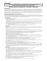 Preview for 1 page of Sharp ND-158E1F General Installation Manual