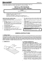 Preview for 1 page of Sharp ND-AR325H Installation Manual