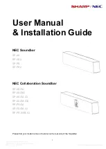 Sharp NEC SP-AS User Manual & Installation Manual предпросмотр