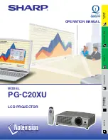 Предварительный просмотр 1 страницы Sharp Notevision PG-C20XU Operation Manual