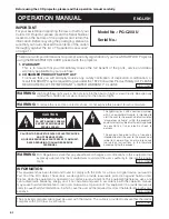 Предварительный просмотр 2 страницы Sharp Notevision PG-C20XU Operation Manual