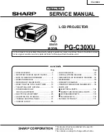 Sharp Notevision PG-C30XU Service Manual preview