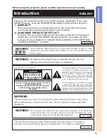 Предварительный просмотр 3 страницы Sharp Notevision PG-D2510X Operation Manual