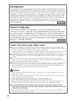 Предварительный просмотр 6 страницы Sharp Notevision PG-D2870W Operation Manual