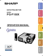 Предварительный просмотр 1 страницы Sharp Notevision PG-F150X Operation Manual