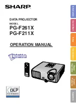 Предварительный просмотр 1 страницы Sharp Notevision PG-F211X Operation Manual