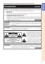 Предварительный просмотр 3 страницы Sharp Notevision PG-F211X Operation Manual