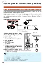 Предварительный просмотр 36 страницы Sharp Notevision PG-F211X Operation Manual