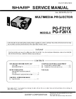 Sharp Notevision PG-F211X Service Manual preview