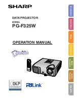 Sharp Notevision PG-F325W Operation Manual предпросмотр