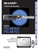 Sharp Notevision PG-M15X Operation Manual preview