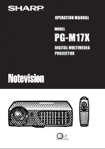 Sharp Notevision PG-M17X Operation Manual preview