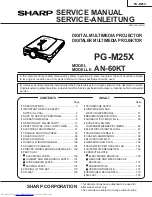 Предварительный просмотр 1 страницы Sharp Notevision PG-M25X Service Manual