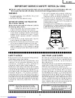 Предварительный просмотр 3 страницы Sharp Notevision PG-M25X Service Manual