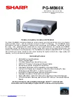 Sharp Notevision PG-MB60X Specification Sheet preview