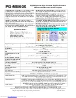 Preview for 2 page of Sharp Notevision PG-MB60X Specification Sheet