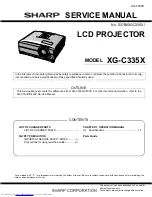 Sharp Notevision XG-C335X Service Manual предпросмотр