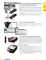 Предварительный просмотр 7 страницы Sharp Notevision XG-C40XU Operation Manual