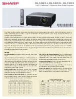 Sharp Notevision XG-C435X-L Specification Sheet preview