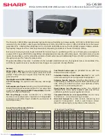 Sharp Notevision XG-C455W Specifications предпросмотр