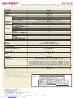 Предварительный просмотр 2 страницы Sharp Notevision XG-C455W Specifications