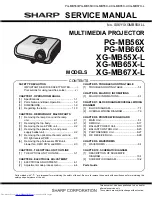 Sharp Notevision XG-MB67X-L Service Manual предпросмотр