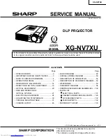 Предварительный просмотр 1 страницы Sharp Notevision XG-NV7XU Service Manual