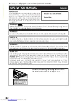 Предварительный просмотр 4 страницы Sharp Notevision XG-P10XE Operation Manual