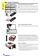 Предварительный просмотр 8 страницы Sharp Notevision XG-P10XE Operation Manual