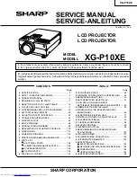 Предварительный просмотр 1 страницы Sharp Notevision XG-P10XE Service Manual