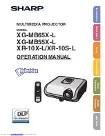 Предварительный просмотр 1 страницы Sharp Notevision XR-10S Operation Manual