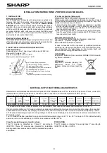 Preview for 4 page of Sharp NU-JC365B Installation Manual