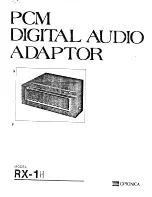 Preview for 5 page of Sharp Optonica RX-1 User Manual